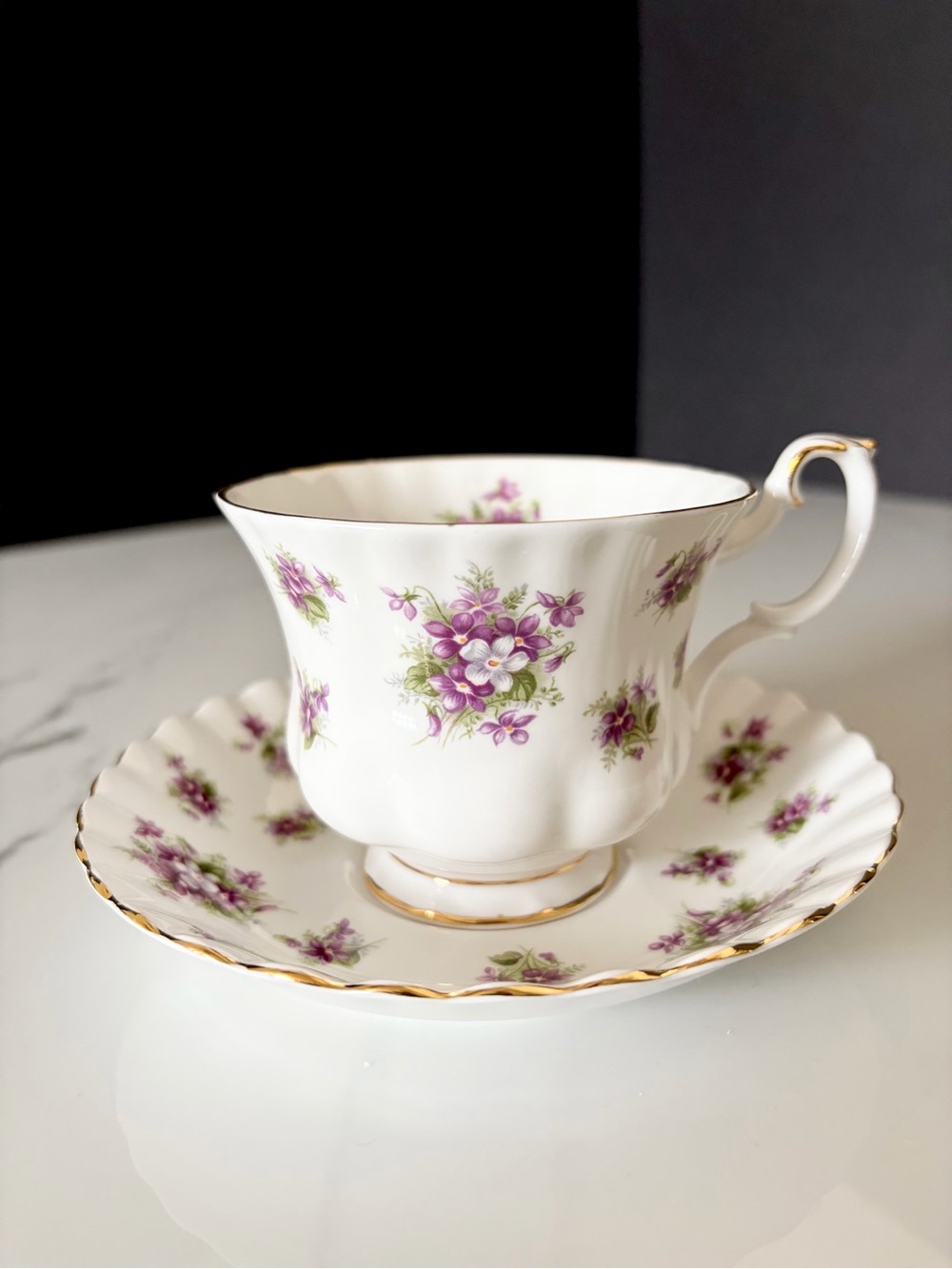 Sweet Violets Cup & Saucer by Royal Albert